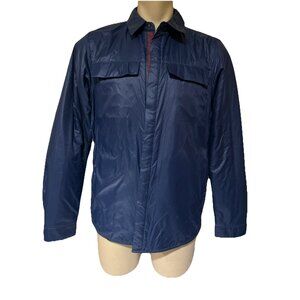 SWIMS Jacket Mens L Shacket Blue Button Windbreaker Sorenga Insulated Primaloft